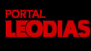Portal Leodias logo in red text on black background
