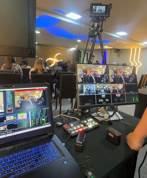 Professional live streaming setup